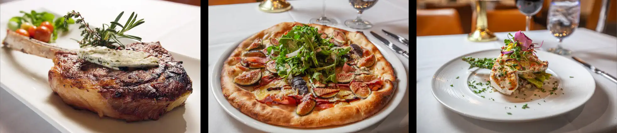 Menu Page Header Image with three dishes