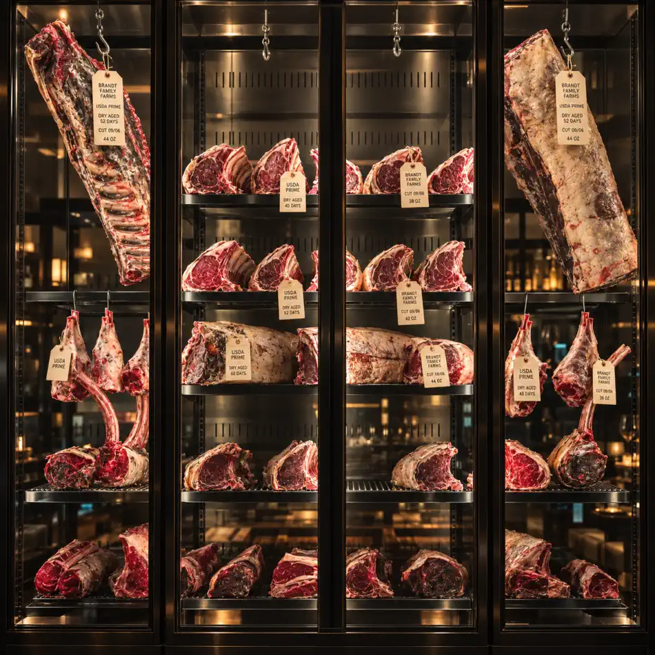 Meat Cooler at Kaiser Grille Meat Cooler at Kaiser Grille